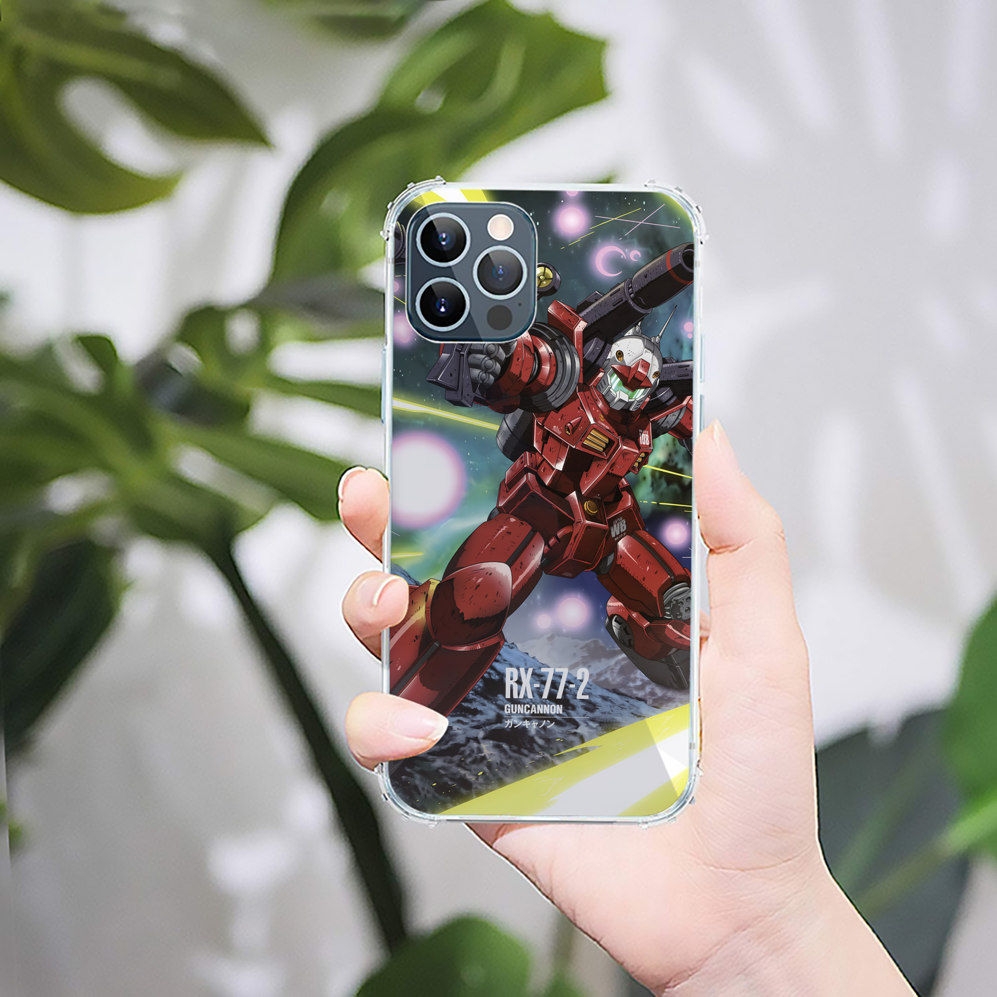 （画像用） 機動戦士ガンダム Mobile Suit Gundam 【iPhone 12シリーズ対応】透明スマホケース（クリアソフトケース）